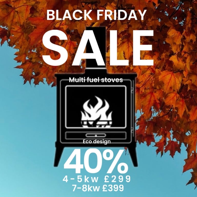 Stoves multi fuel wood burning fires 40%.off 