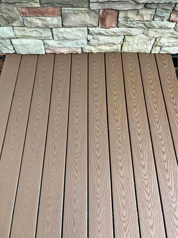 image for 4.8m Elegant Brown Composite Decking for a Warm, Natural Look | Durable & Easy Maintenance