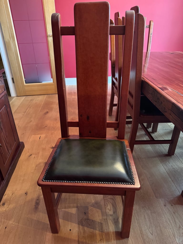 Jarabosky reclaimed Rhodesian Teak sleeper dining suite