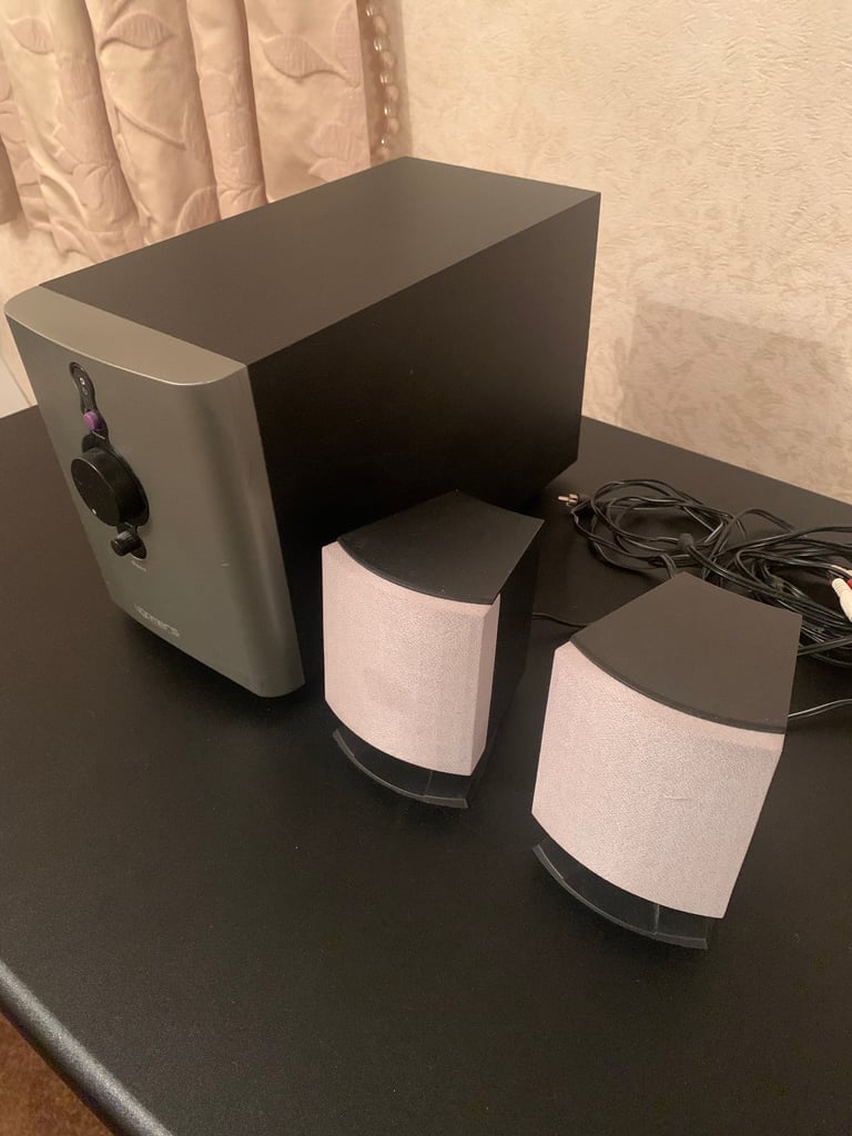 image for 4 Gamers Computer Desktop Speakers with Bass Box - Can Deliver 