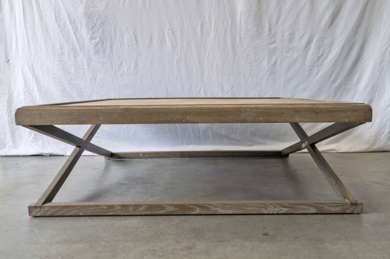 Low Square Elm Large Coffee Table | RRP £980