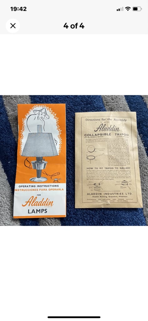 Aladdin Cognac Paraffin Oil Lamp no.23