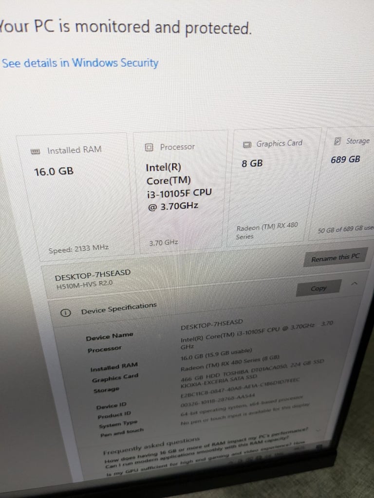 Intel 4.4Ghz 10th gen Gaming PC 8gb Graphics 16gb Ram Fortnite Roblox minecraft Esports