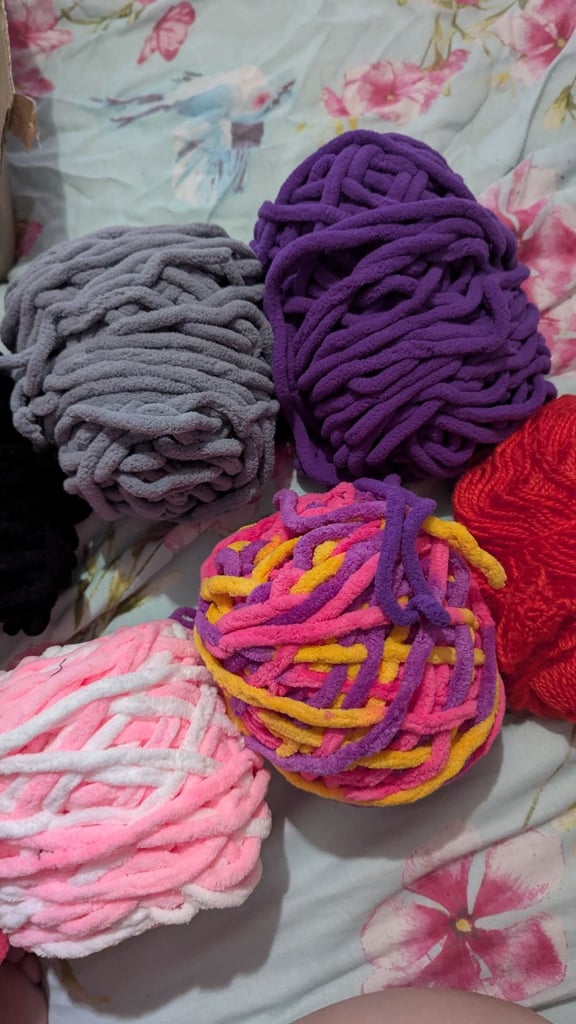 Yarn/wool for knitting or crochet x12 large rolls