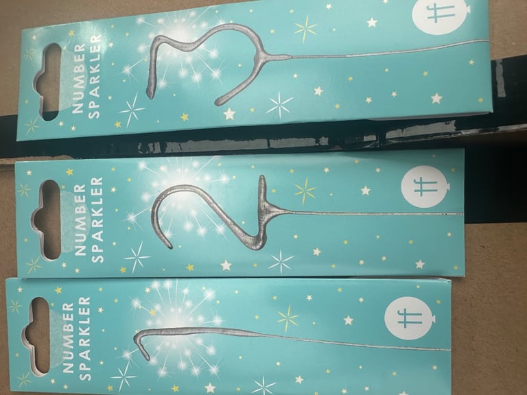 Number sparkle for birthday cake