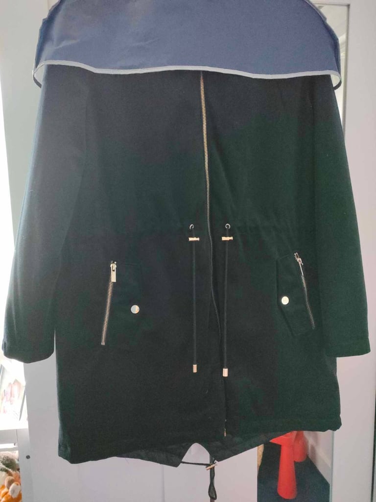 image for M&S Per Una Black Velvet-Look Jacket with Gold Trims, Size 16