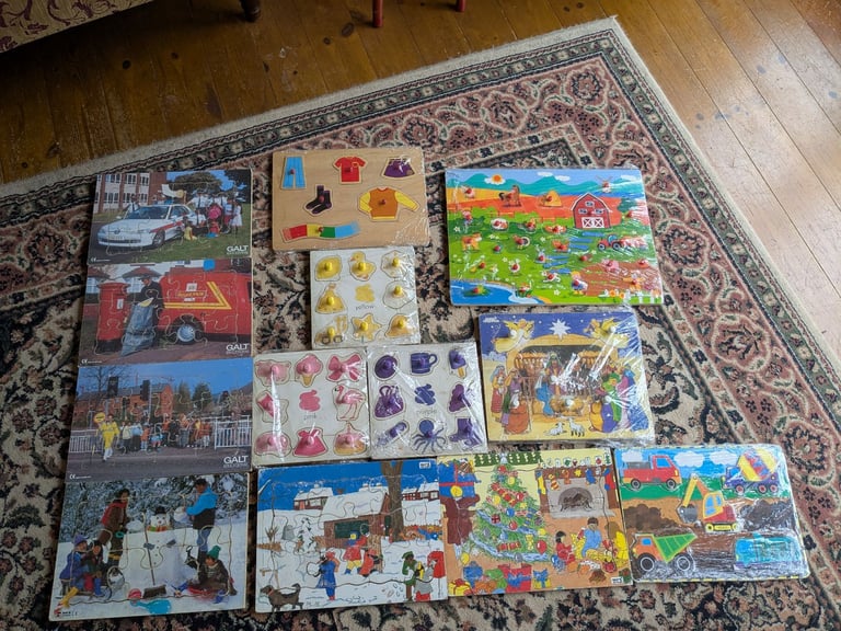 image for 13 Vintage Childrens Jigsaws 