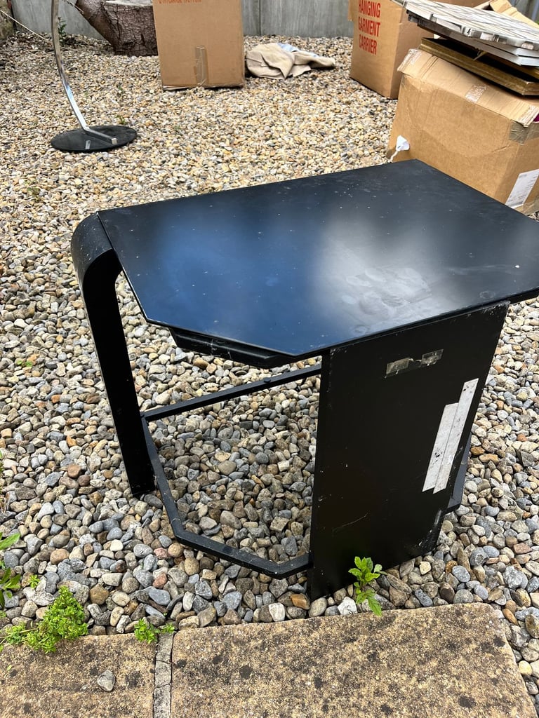 image for Black Modern Glass-Panel Coffee / TV Table