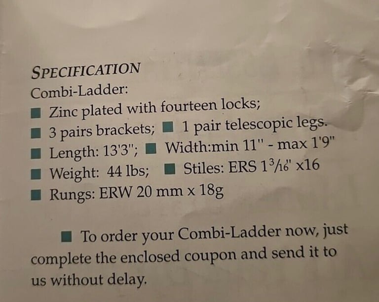 Heavy Duty Combi Ladder Combination, length 13’ 3” Over 100 Ladders Steps Trestles Scaffolds in One