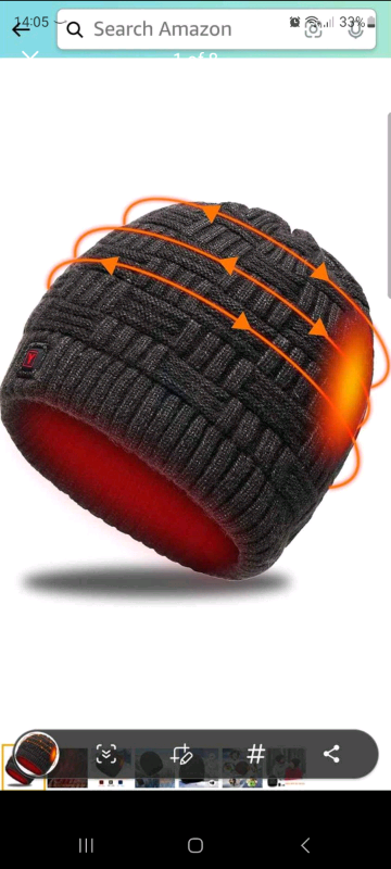Rechargeable heated beanie hat.brand new packaged.collection only. 