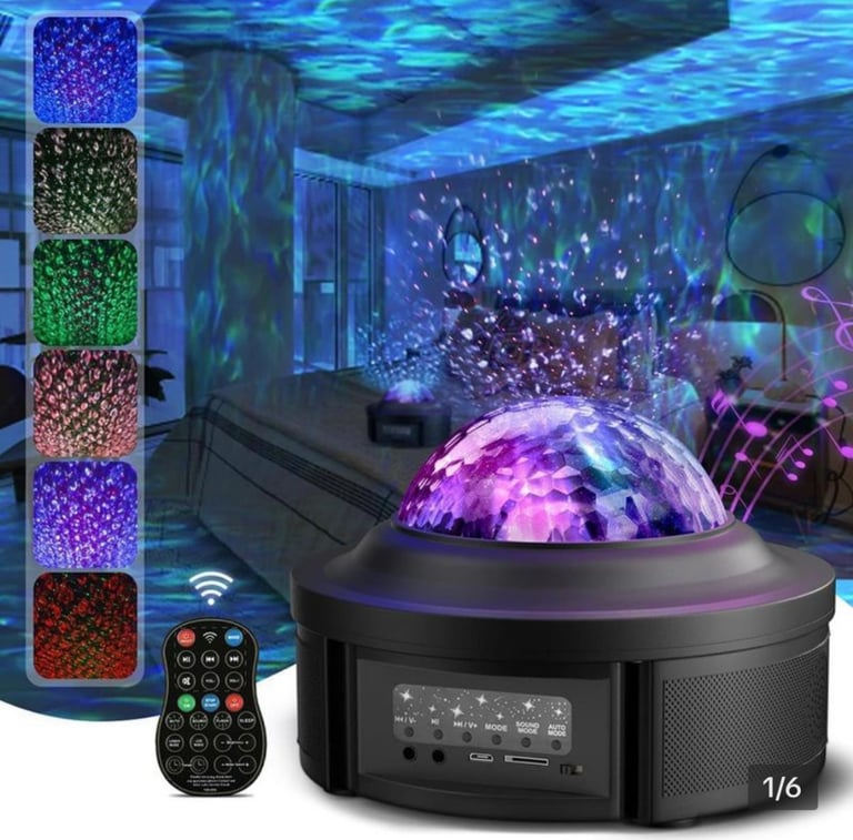 LED Night Light Projector, 3 in 1 Galaxy Starry Projector for Bedroom, Sound Activated