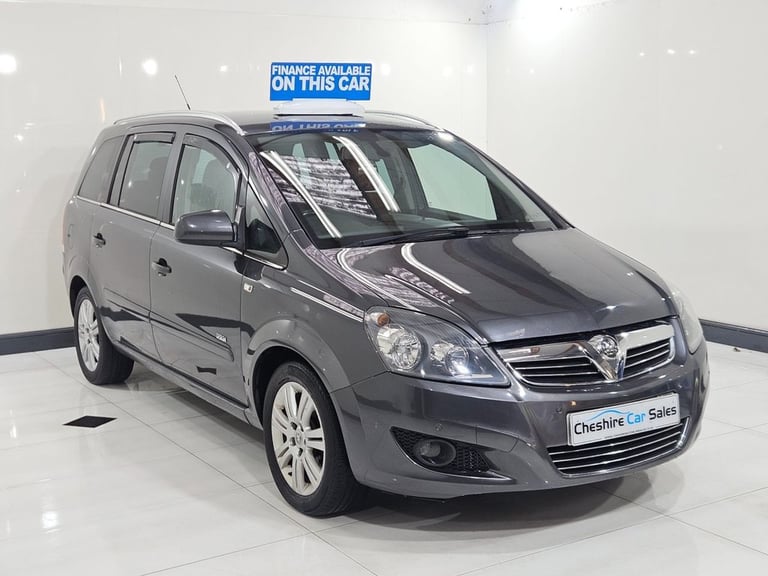 2012 12 VAUXHALL ZAFIRA 1.6 16V DESIGN MPV 5DR PETROL MANUAL EURO 5 (SNAV) (115 