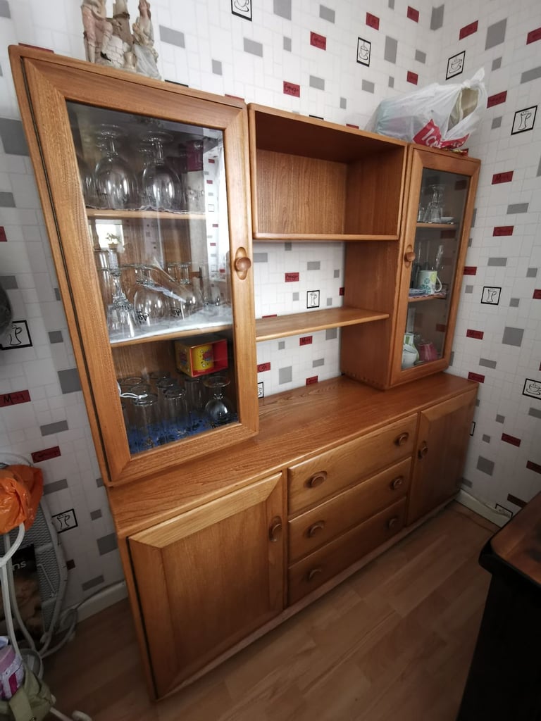 image for Ercol Windsor Sideboard Display Cabinets Golden Dawn 