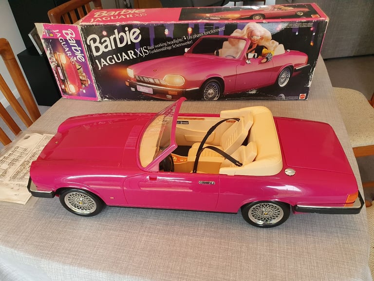 image for Vintage Pink Barbie JAGUAR XJS Car