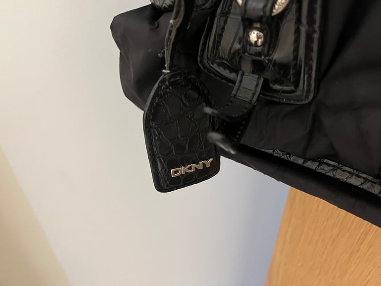 DKNY black bag handbag shoulder bag. Approximately 40cms x 20cms. Used but in good condition 