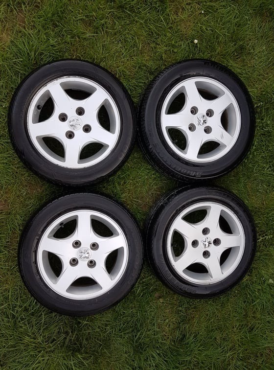 14'' PEUGEOT ALLOY WHEELS to PARTNER (1996-2022) VERY GOOD TYRES
