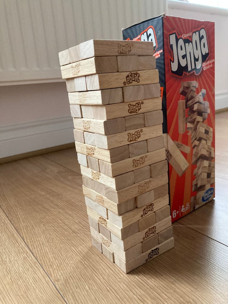 Hasbro Gaming Jenga Classic Strategy Stacking Game 