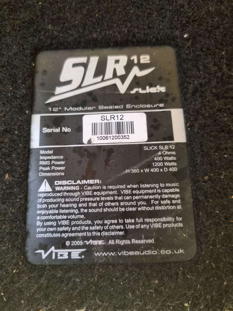 Subwoofer and amp 
