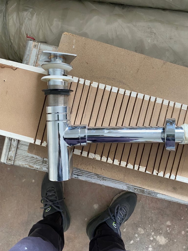 image for Brand new chrome pop up waste and pipe for sale