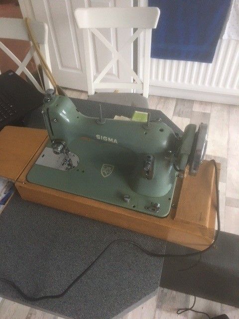 Antique Sigma Electric sewing machine- with carrying case