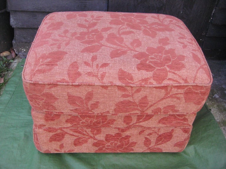 Large Quality Wooden Framed Backless Seat/Portmanteau with Hard Wearing Fabric on Wheels for £20.00