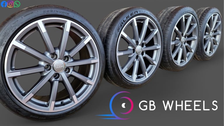 Genuine Audi A3 S3 Black Edition 18" Alloy Wheels 8V0601025AR 8V0601025AQ