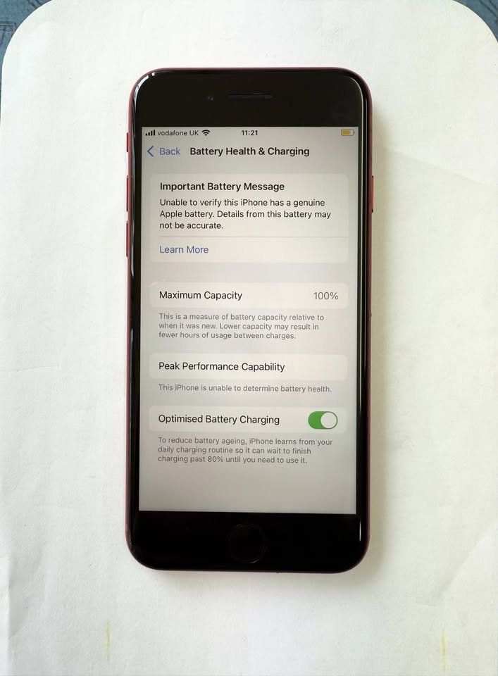 iPhone SE 2020 64GB Red Unlocked Battery Health 100% Latest iOS 26 Good Used Working Condition