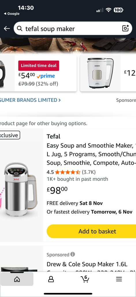 image for Tefal soup maker 