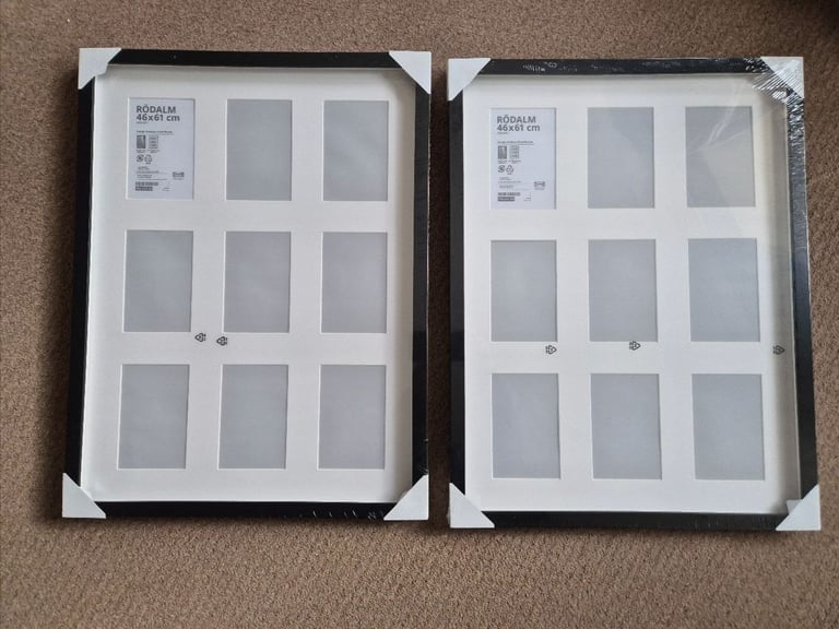 image for Brand new still wrapped 2 x IKEA RÖDALM Frame for 9 pictures, black, 46x61 cm