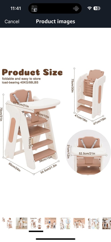 Multi function learning tower/ high chair 