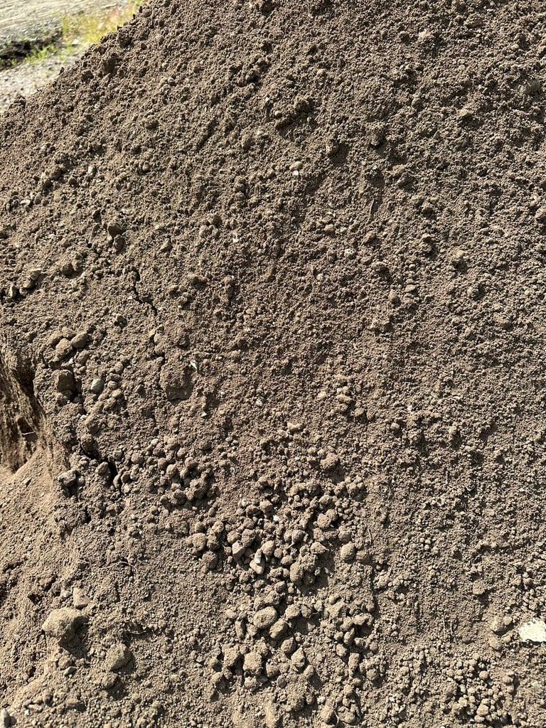 Topsoil £25 Type 1 £25 a ton . Turf mix £35 Aggregates. Logs skips 