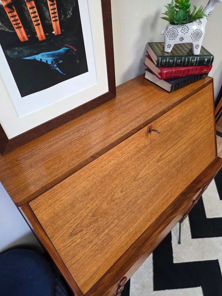  Danish Teak Bureau / Writing Desk – Mid-Century Modern