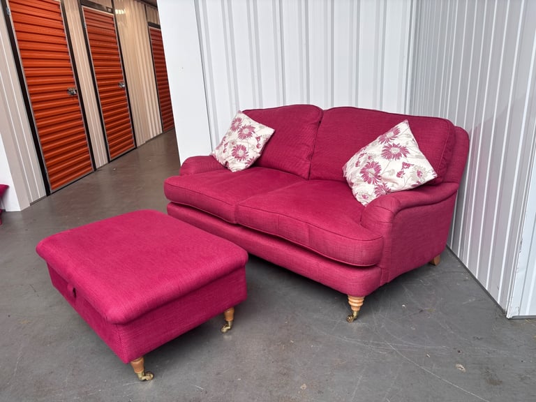 Laura Ashley 3 seater sofa and storage footstool ! Immaculate as new ! 