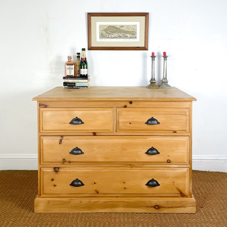 image for Deep double depth dresser sideboard merchant chest of drawers solid reclaimed pine