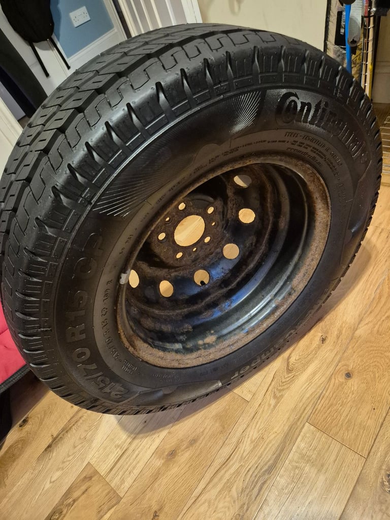 Van Motorhome spare wheel and tyre
