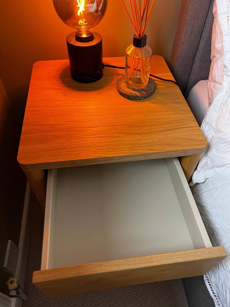 Pair of IKEA TONSTAD Oak Veneer Bedside Tables – Unused, 48% off RRP