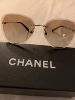 Womens genuine chanel mirrored gold sunglasses