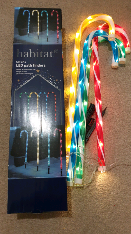 Habitat Pack of 4 Candy Cane Path Finder Lights