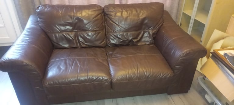 Chocolate brown sofa