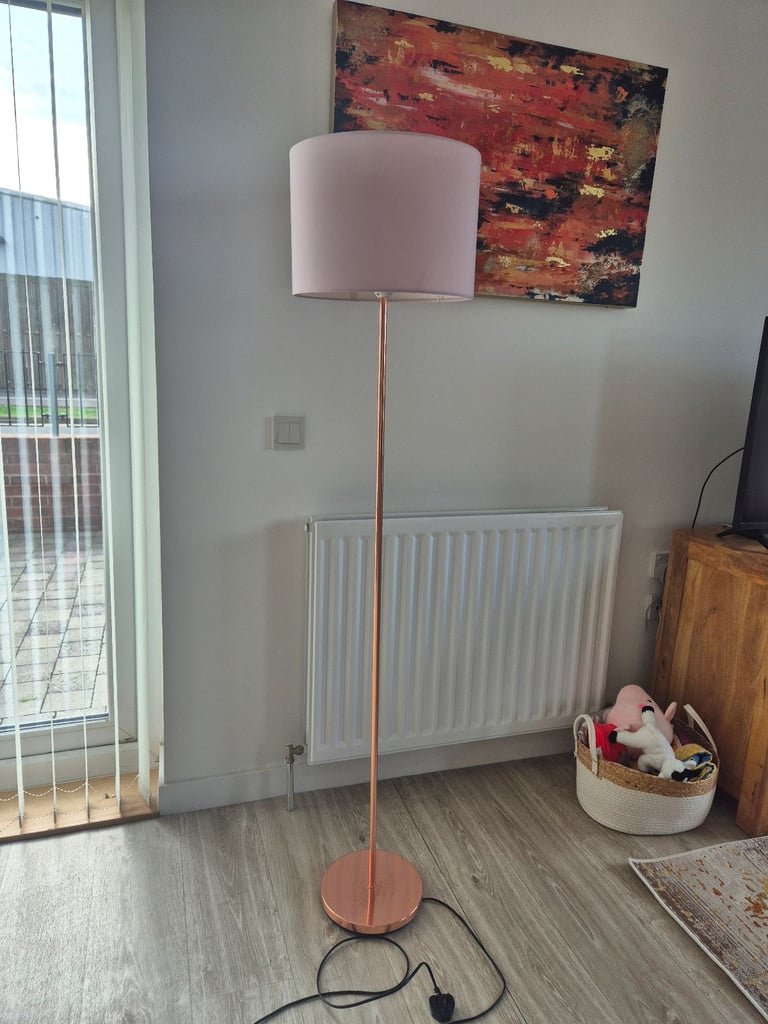 image for Rose gold and pink floor lamp 