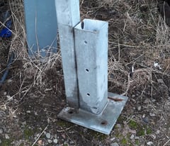 Steel posts with base