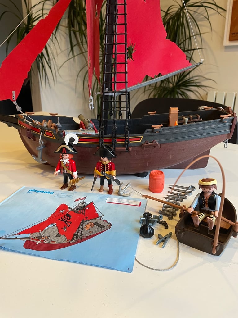 image for Rare Playmobil Pirate Warship 3900