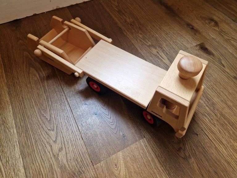Wooden toy truck