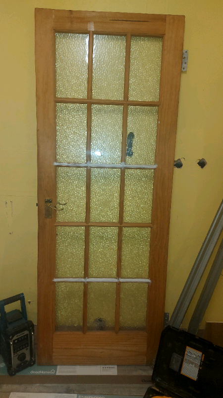 Wooden glass interior door