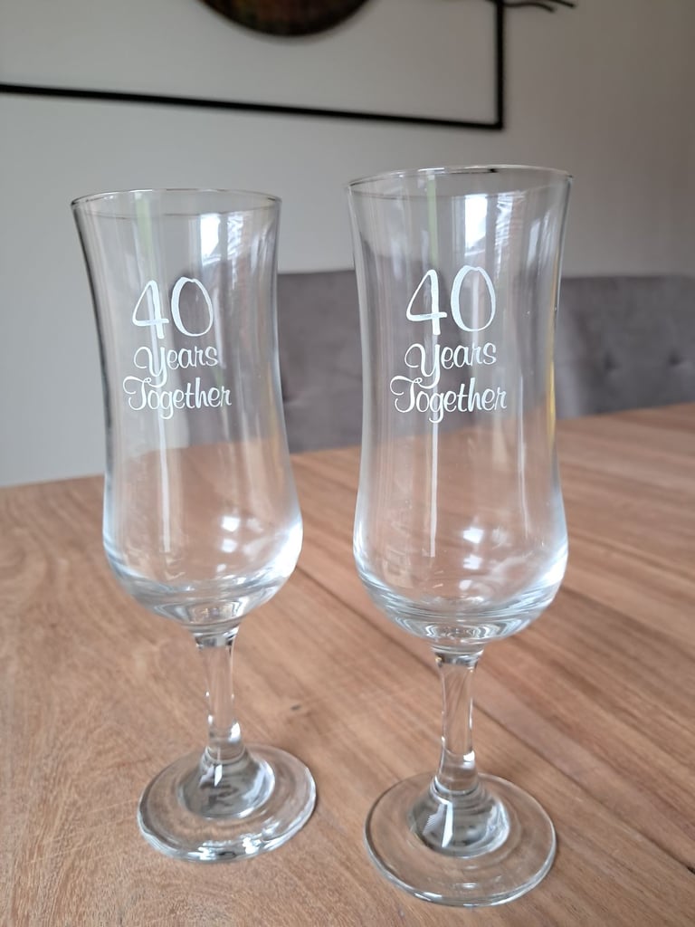image for Vintage 40th anniversary glasses