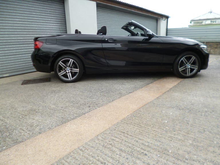 BMW 218i Sport AUTO Convertible 2019 Black 46000 miles one owner FSH Superb 