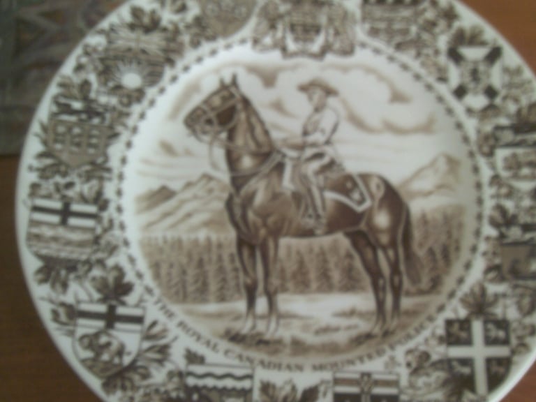 the royal canadian mounted police   plate      burslem / wood   10 in  
