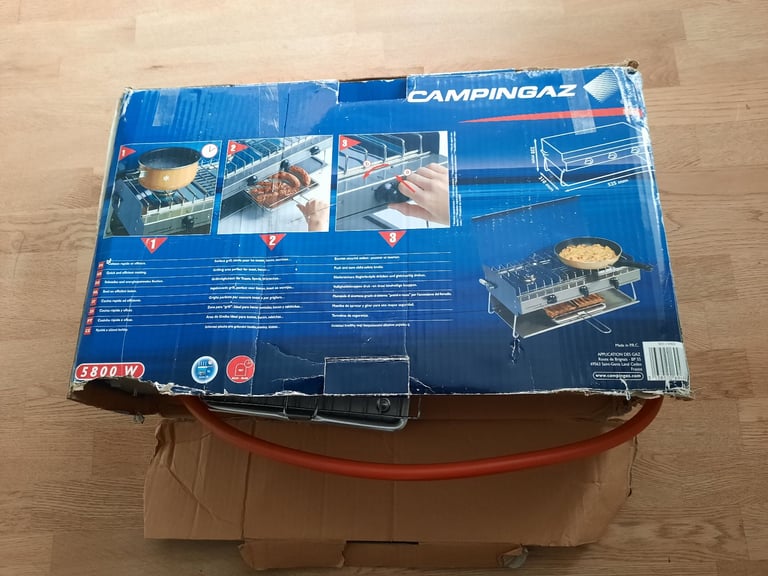 Campingaz 5800W Camping Gas Stove Including Hose And Grill Pan Hardly Used 