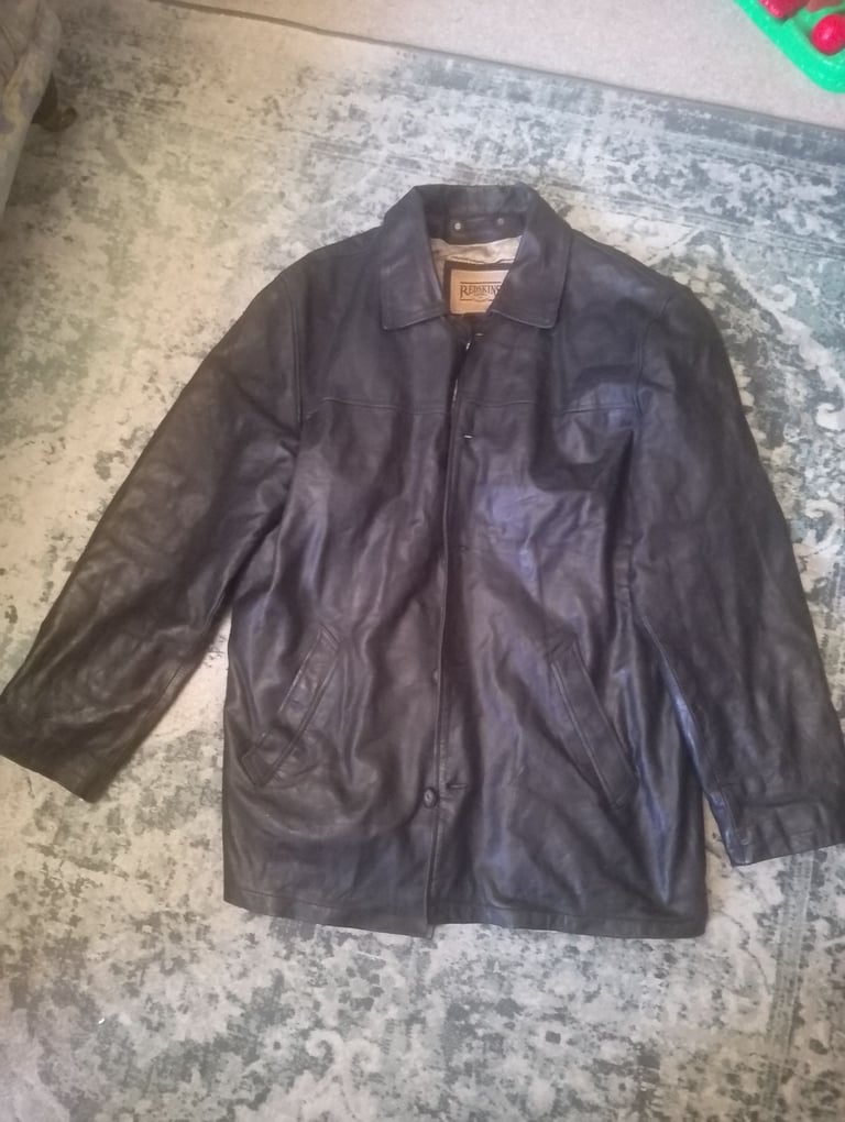 image for Redskins leather coat in brown XXL