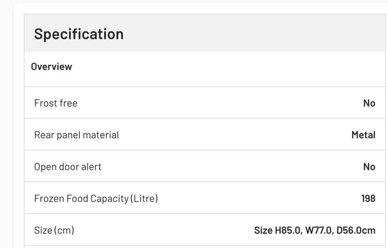 Bush Chest Freezer BCF 198L - Good Condition